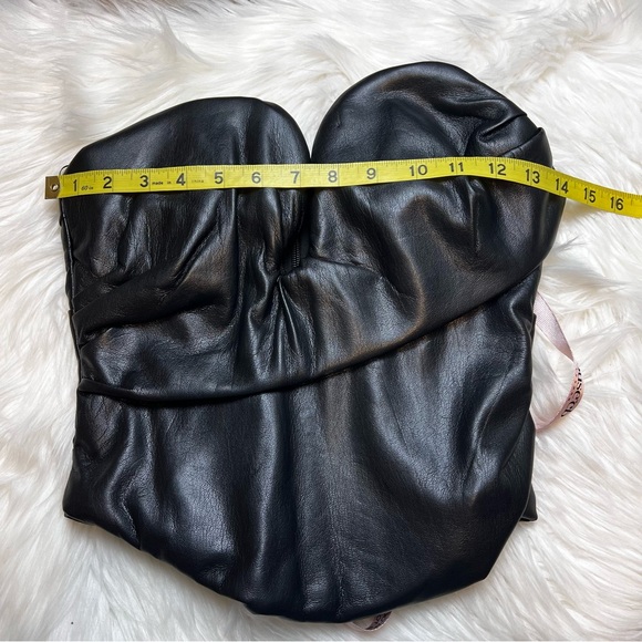 HOUSE OF CB Saffira Black Plunge Vegan Leather Corset. Size Small. New With Tags - Picture 6 of 13